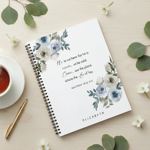Personalisiertes Ostern Bibelvers Blumen Christlic Notizbuch