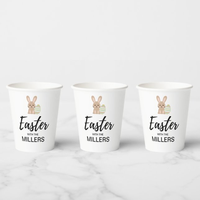 Personalisiertes Ostern "mit der Familie" | Pappbecher (Multi)