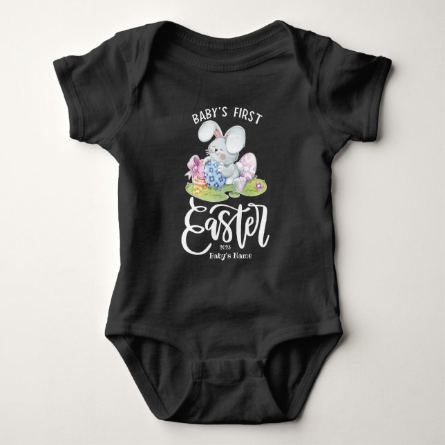Personalisiertes Ostern mit Niedlichem Sonnenschei Baby Strampler (Vorderseite)