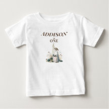 Personalisiertes Otterl 1. Geburtstags-Baby-T-Shir