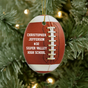 Personalisiertes Oval Football Sports Ornament