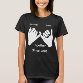 Personalisiertes Paar mit benutzerdefinierten Name T-Shirt