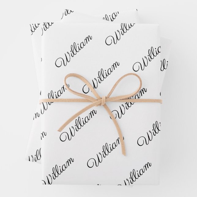 Personalisiertes Packpapier  Geschenkpapier Set (Beispiel)