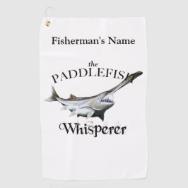 Personalisiertes Paddlefish Whisperfischen Handtuc Golfhandtuch
