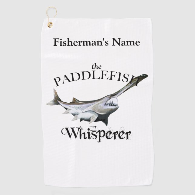 Personalisiertes Paddlefish Whisperfischen Handtuc Golfhandtuch (Vorderseite)
