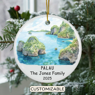 Personalisiertes Palau-Ornament, Ozeanien Keramik Ornament