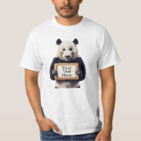 Personalisiertes Panda Bear Holding Sign
