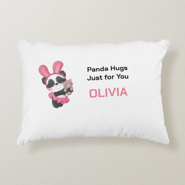 Personalisiertes Panda-Kissen für Kinder Dekokissen (Vorderseite)