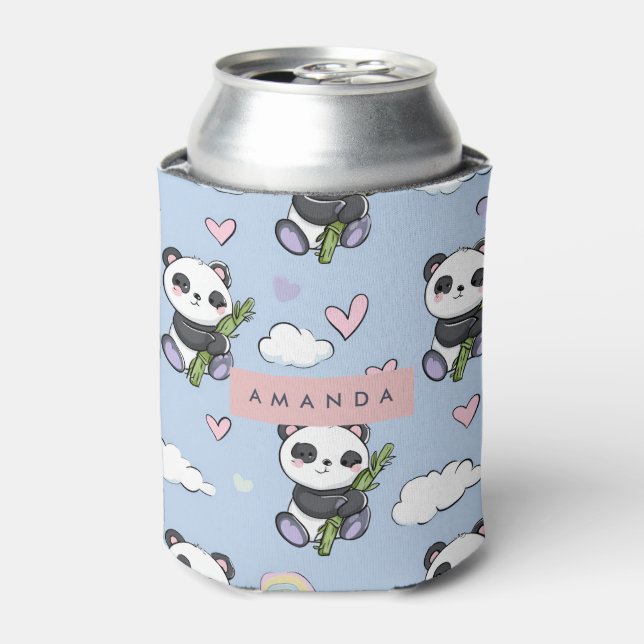 Personalisiertes Panda-Muster Dosenkühler (Kanne Vorderseite)