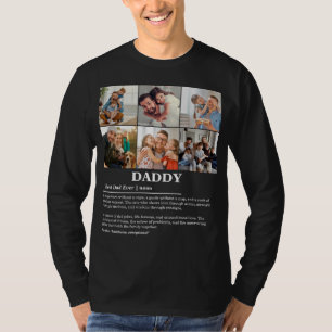 Personalisiertes Papa-Definition 6-Foto-Collage T-Shirt
