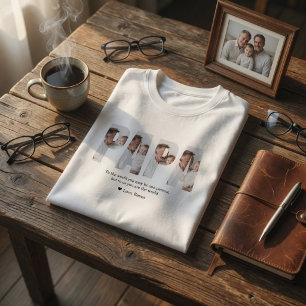 Personalisiertes Papa-Foto Das beste Papa-Gesche T-Shirt