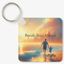 Personalisiertes Papa-Schlüsselanhänger - Immer an