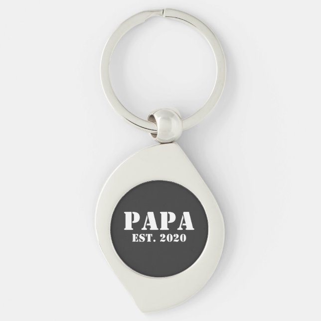 Personalisiertes Papa-Schlüsselanhänger Schlüsselanhänger (Vorderseite)