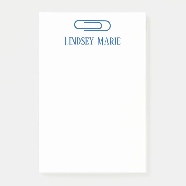 PERSONALISIERTES PAPIER CLIP Nachhinweise Post-it Klebezettel (Vorderseite)