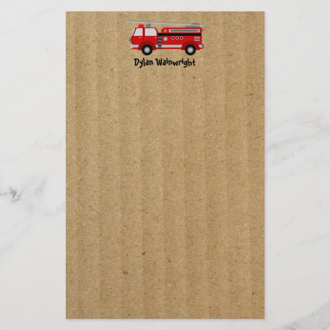Personalisiertes Papier für die Brandschutzbühne (Vorderseite)