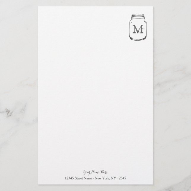 Personalisiertes Papierkorb Briefpapier (Vorderseite)