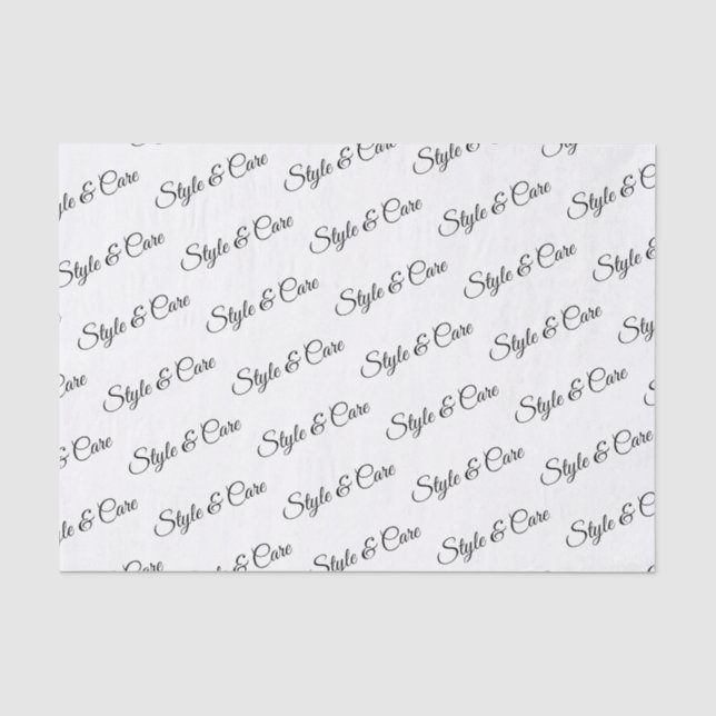 Personalisiertes Papiermuster mit Namensmuster Seidenpapier (Vorderseite)
