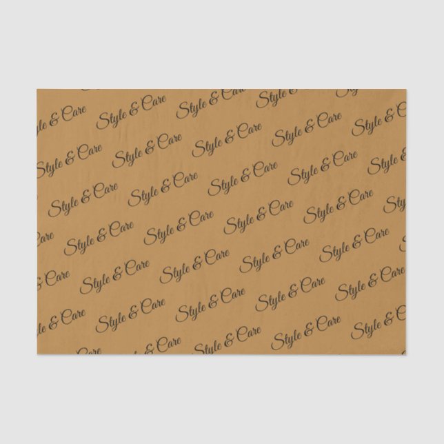 Personalisiertes Papiermuster mit Namensmuster Seidenpapier (Vorderseite)