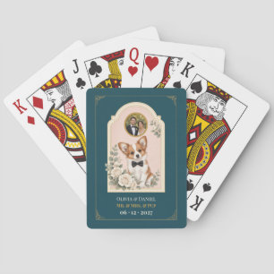 Personalisiertes Papillon-Hochzeitsgeschenk Foto Spielkarten