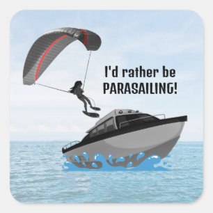 Personalisiertes Parasailing Quadratischer Aufkleber