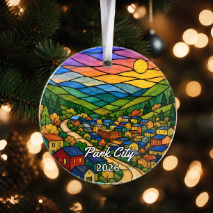 Personalisiertes Park City-Acrylabzeichen, Benutze Ornament