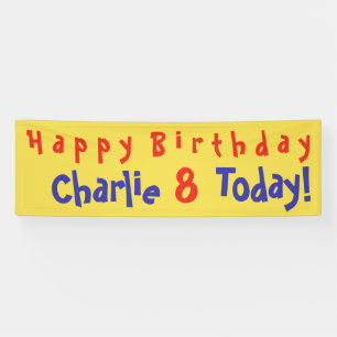 Personalisiertes Party-Banner mit Name und Alter Banner