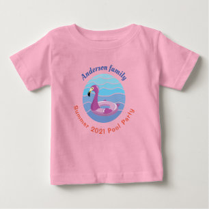Personalisiertes Party des Swimmingpools Baby T-shirt