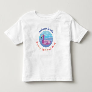 Personalisiertes Party des Swimmingpools Kleinkind T-shirt