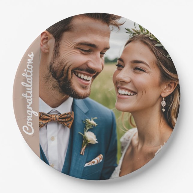 personalisiertes Party-Foto für benutzerdefinierte Pappteller (Vorderseite)