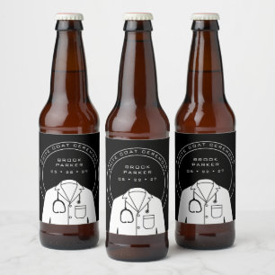 Personalisiertes Party für die Weißcoat-Zeremonie Bierflaschenetikett