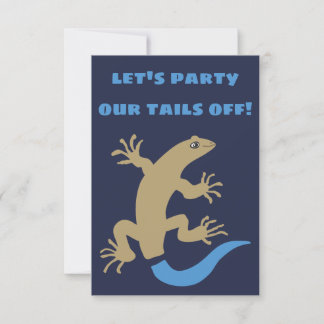 Personalisiertes Party mit blauem Schwanz Einladung