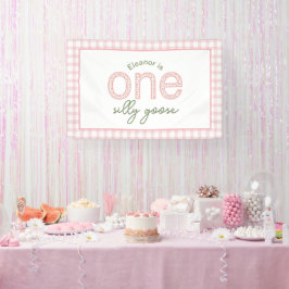 Personalisiertes Party "One Albern Goose" - Banner