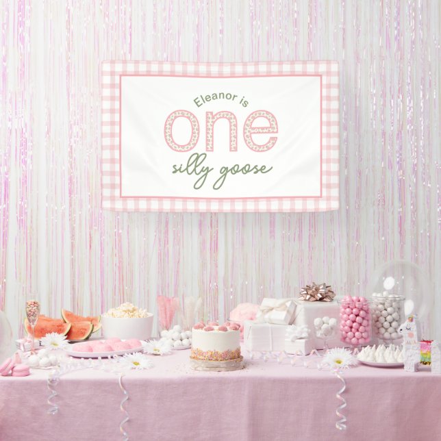 Personalisiertes Party "One Albern Goose" - Banner (Party)