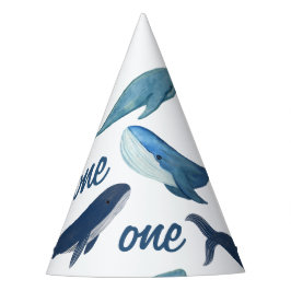 Personalisiertes Party zum Thema Blauer Whale Ozea Partyhütchen