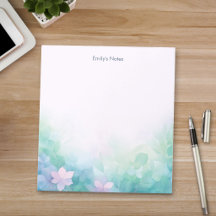Personalisiertes Pastell-Blumen-Notizbuch