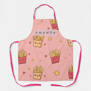 Personalisiertes Pastell Kawaii Muster französisch Schürze