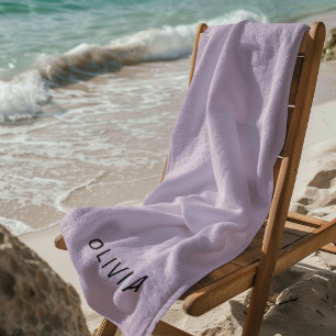 Personalisiertes Pastell-Lavendel-Individuell Strandtuch