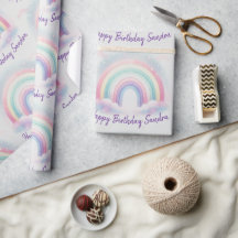 Personalisiertes Pastell-Rainbow-Wrapping