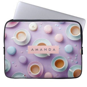 Personalisiertes Pastell-Teeparty-Glückseligkeit Laptopschutzhülle
