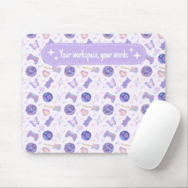 Personalisiertes Pastell-Y2K-Lavendel-Ästhetik-Mus Mousepad