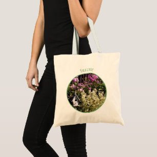 Personalisiertes Pastellgemälde Blumen Garten Tragetasche
