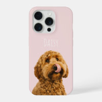 Personalisiertes pastellrosa Handyhülle mit Hunde-