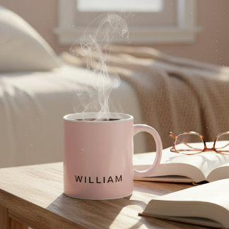 Personalisiertes Pastellrosa mit benutzerdefiniert Kaffeetasse