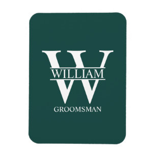 Personalisiertes Patenmonogramm & Name Magnet