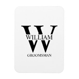 Personalisiertes Patenmonogramm & Name Magnet