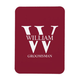 Personalisiertes Patenmonogramm & Name Magnet