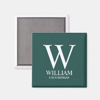 Personalisiertes Patenmonogramm & Name Magnet