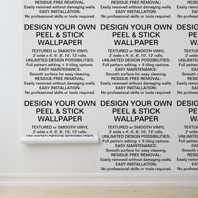 Personalisiertes PEEK-STICK-WALLPAPIER, texturiert Tapete (Anwendung)