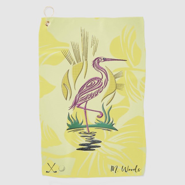 Personalisiertes Pelican Bird Golf Handtuch (Vorderseite)