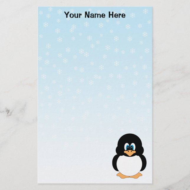 Personalisiertes Penguin-Briefpapier Briefpapier (Vorderseite)